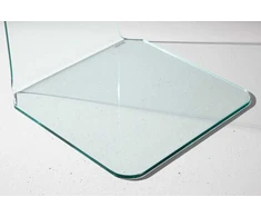 Venture Design Šoninis staliukas Telemark 45x45x53 cm Skaidrus stiklas