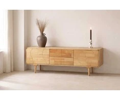 Venture Design Spintelė Skärhamn 180x45x65 cm Guminė mediena Natūrali