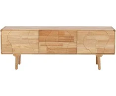 Venture Design Spintelė Skärhamn 180x45x65 cm Guminė mediena Natūrali