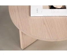 Venture Design Stalas, didelė sofa Saltö, ø85 cm, balintas