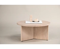 Venture Design Stalas, didelė sofa Saltö, ø85 cm, balintas