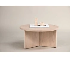 Venture Design Stalas, didelė sofa Saltö, ø85 cm, balintas