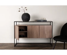 Venture Design Stalas su saugykla Kingsport, 120x80 cm, Riešutas