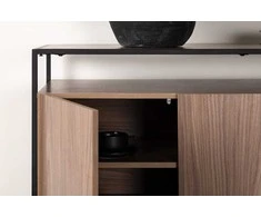 Venture Design Stalas su saugykla Kingsport, 120x80 cm, Riešutas