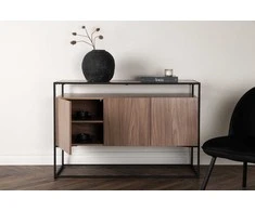 Venture Design Stalas su saugykla Kingsport, 120x80 cm, Riešutas