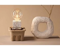 Venture Design Stalo lempa, Rilche, 9x9x9 cm, Pilka
