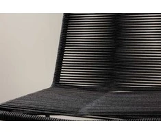 Venture Design Sulankstoma kėdė Lindos 44x40 cm Juoda Virvė Plienas