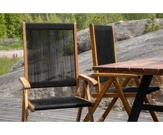 Venture Design Sulankstomas kėdė 47.5x52.5 cm Juoda virvė akacija