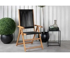 Venture Design Sulankstomas kėdė 47.5x52.5 cm Juoda virvė akacija