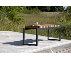 Venture Design Suoliukas Athena 130x38x42 cm Juoda Ruda aliuminis