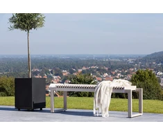 Venture Design Suoliukas Athena 140x38x45 cm baltas aliuminis