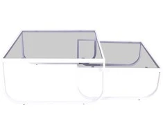 Venture Design Sūpuojamos sofos staliukai, 2 vnt., 40x80,7 cm, Balta