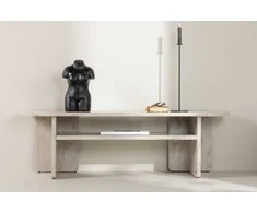 Venture Design Televizoriaus stalas, Ålesund, 40x140x42 cm, Bežinis