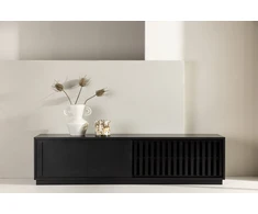 Venture Design Televizoriaus staliukas, Lugo, 180x45 cm, Juodas