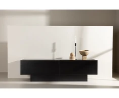Venture Design Televizoriaus staliukas, Cuenca, 160x45 cm, Juodas