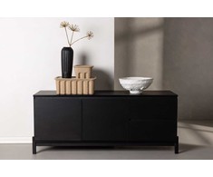 Venture Design Televizoriaus staliukas, korpuso saugojimas, 138x56 cm, juodas