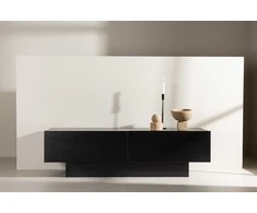 Venture Design Televizoriaus staliukas, Cuenca, 160x45 cm, Juodas