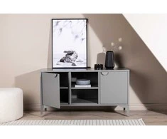 Venture Design Televizoriaus stovas, Piringas, 120x63 cm, Pilka