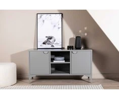 Venture Design Televizoriaus stovas, Piringas, 120x63 cm, Pilka