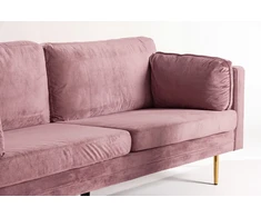 Venture Design trivietė sofa Boom, dulkėtai rožinė/auksinė, poliesterinis veliūras