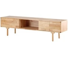 Venture Design TV spintelė Skärhamn 200x45x55 cm natūralaus kaučiuko medienos