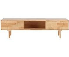 Venture Design TV spintelė Skärhamn 200x45x55 cm natūralaus kaučiuko medienos