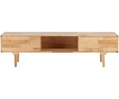 Venture Design TV spintelė Skärhamn 200x45x55 cm natūralaus kaučiuko medienos