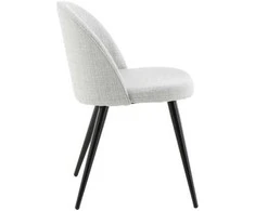 Venture Design Valgomasis kėdė, aksomas, 48x50x77 cm, pilka