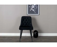 Venture Design Valgomasis kėdė, aksomas deliux, 66x50x88.5 cm, juoda