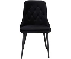 Venture Design Valgomasis kėdė, aksomas deliux, 66x50x88.5 cm, juoda