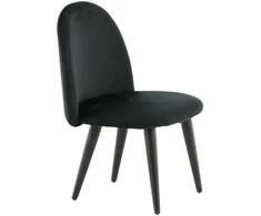 Venture Design Valgomasis kėdė, aksominis XXS 2 vnt., 40x42x60 cm, juoda