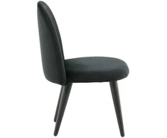 Venture Design Valgomasis kėdė, aksominis XXS 2 vnt., 40x42x60 cm, juoda