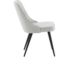 Venture Design Valgomasis kėdė, aksominis prabangus, 66x50x88,5 cm, pilka