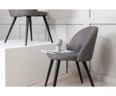 Venture Design Valgomasis kėdė, aksomo audinys, 57x76.5x50 cm, pilka