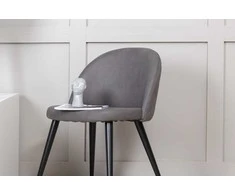 Venture Design Valgomasis kėdė, aksomo audinys, 57x76.5x50 cm, pilka
