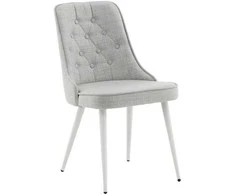 Venture Design Valgomasis kėdė, aksomo prabanga, 66x50x88.5 cm, šviesiai pilka