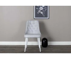 Venture Design Valgomasis kėdė, aksomo prabanga, 66x50x88.5 cm, šviesiai pilka