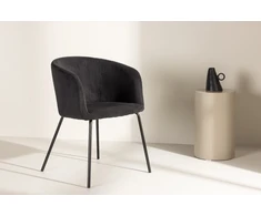Venture Design Valgomasis kėdė, Berit, 56x52x78 cm, Juoda