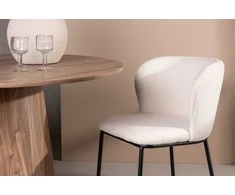 Venture Design Valgomasis kėdė, Edina, 56x55x76 cm, Balta