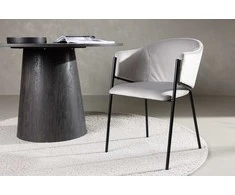 Venture Design Valgomasis kėdė, Evelina 2 vnt., 62x54x80 cm, pilka