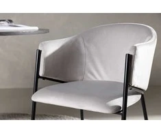 Venture Design Valgomasis kėdė, Evelina 2 vnt., 62x54x80 cm, pilka