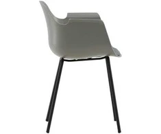 Venture Design Valgomasis kėdė, Komfortiška plastikinė, 52x60.5x79.5 cm, Pilka