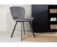 Venture Design Valgomasis kėdė, Lilja, 50x48x80 cm, Pilka