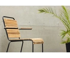 Venture Design Valgomasis kėdė, Medis Aliuminis, 51x55x82 cm, Juoda