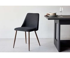 Venture Design Valgomasis kėdė, Nakties 2 vnt. - Plieninis su Mokos 3D popieriumi / Juoda linas, Juoda