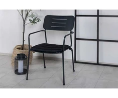 Venture Design Valgomasis kėdė, Nicke W. rankogaliai, 2 vnt., 62x56x88.5 cm, Juoda