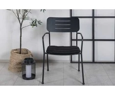 Venture Design Valgomasis kėdė, Nicke W. rankogaliai, 2 vnt., 62x56x88.5 cm, Juoda