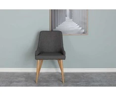 Venture Design Valgomasis kėdė, Plaza Matstol, 60.5x50x85 cm, Tamsiai pilka