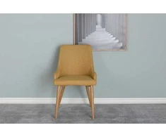 Venture Design Valgomasis kėdė, Plaza Matstol 2 vnt., 85x50 cm, Garstyčių spalvos