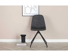Venture Design Valgomasis kėdė, „Polar“ su sukimosi funkcija, 2 vnt., 54x44x88 cm, juoda